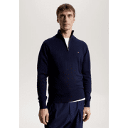Tommy Hilfiger - TRUI MET KORTE RITS EN SIGNATURE-TAPE - Heren 